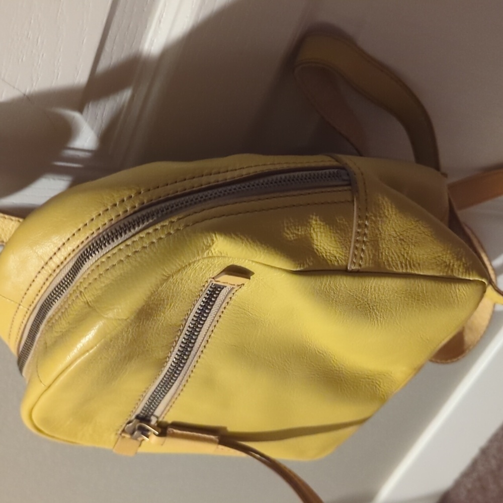 Fossil Yellow Leather Backpack - image 2